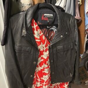 Black Leather Jacket - Classic Moto Style